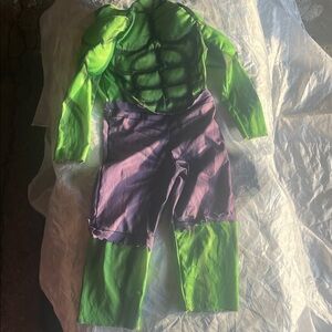 Kids Green and Purple Muscle Costume
